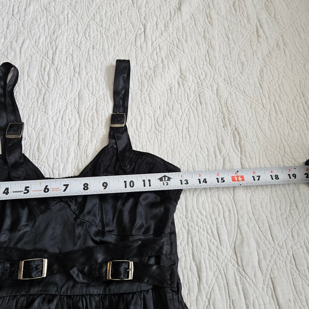 Y2k Jean Paul Gaultier Silk Buckle Mini Dress - Size Small (IT 42) - Picture 7 of 10